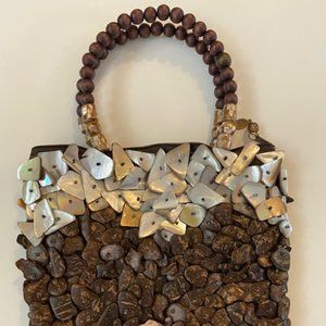 Brown + Mother of Pearl Purse